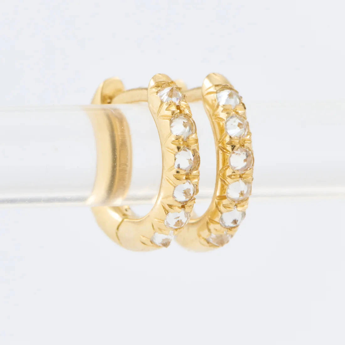 Convertible Barbed Diamond Mini Compass Hoops