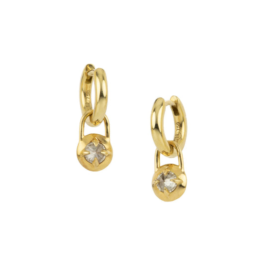 Convertible Diamond Mini Compass Hoops