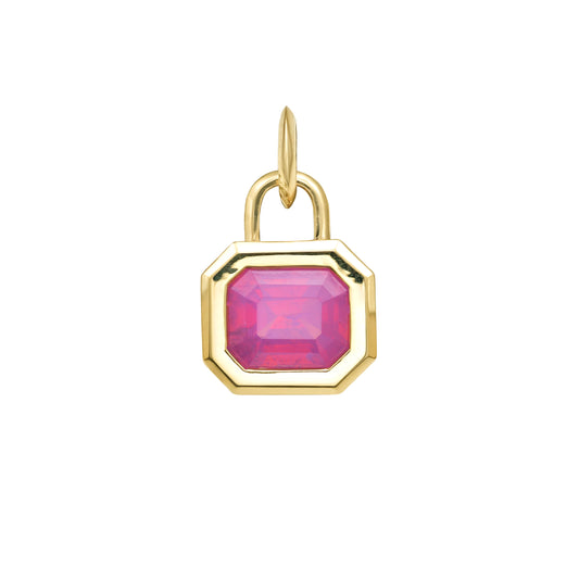 Step Cut Hot Pink Spinel 'Frame' Pendant