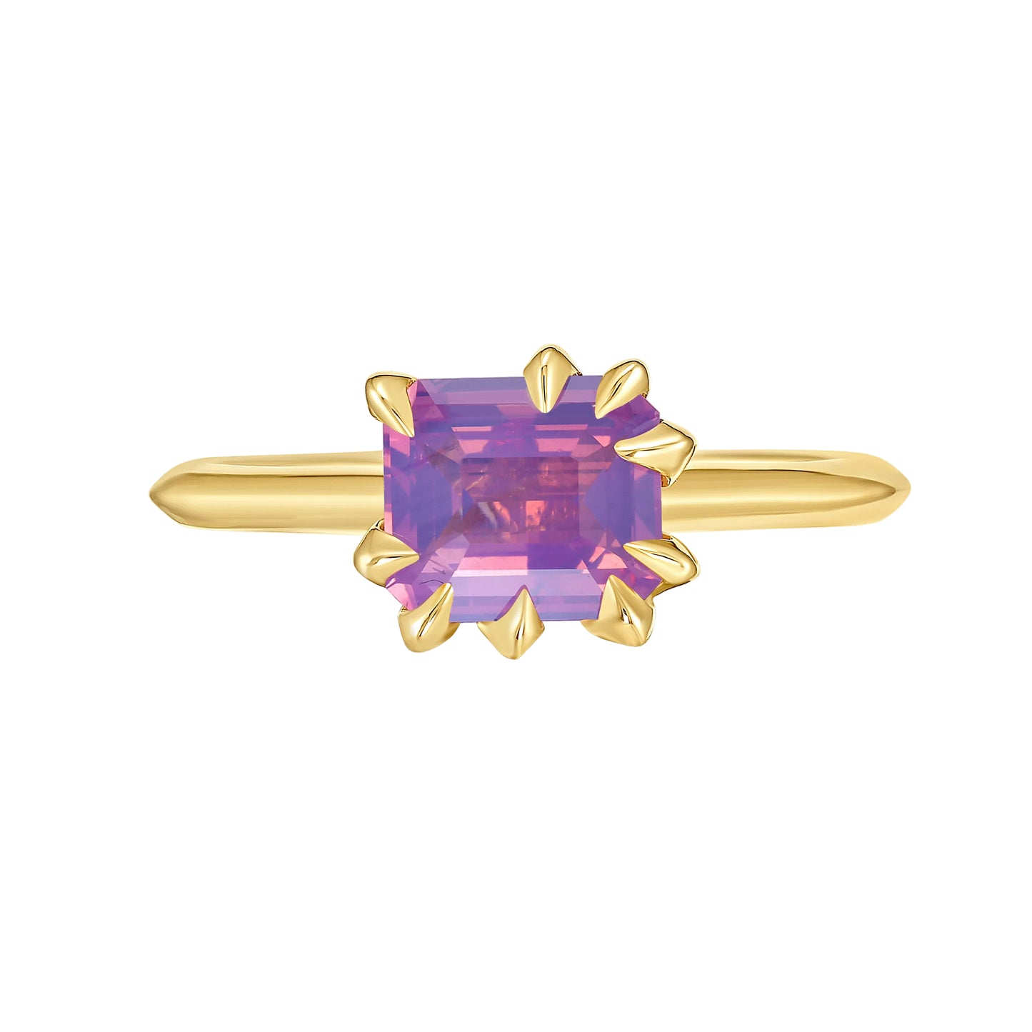 Pink Sapphire Makhaira Solitaire