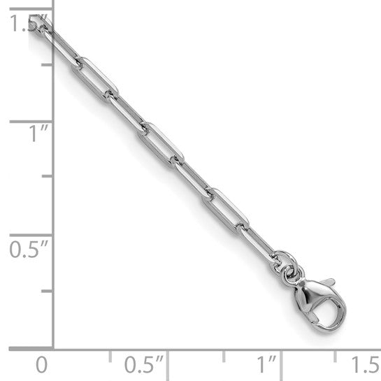 24" Platinum Paperclip Chain - 2.3mm width