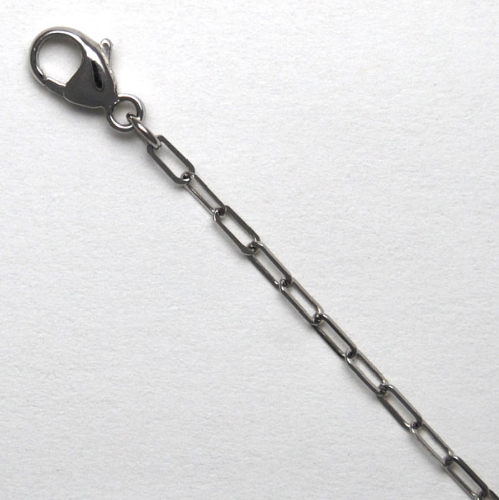 24" Platinum Paperclip Chain - 1.8mm width