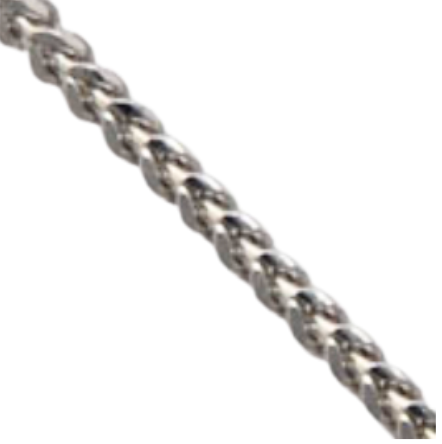 Platinum Franco chain on white background