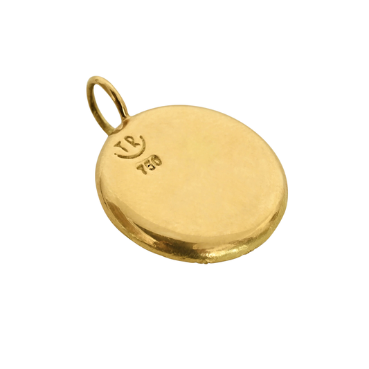 Barbed Yellow Diamond Disc Pendant