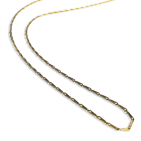 14k Gold Barley corn chain