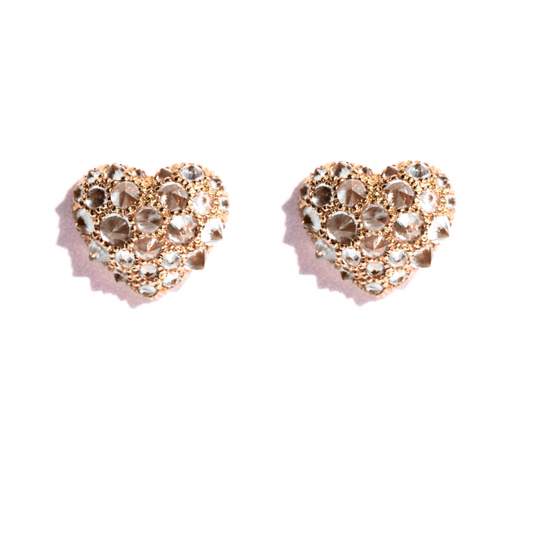 Tough Love Diamond Heart Earrings