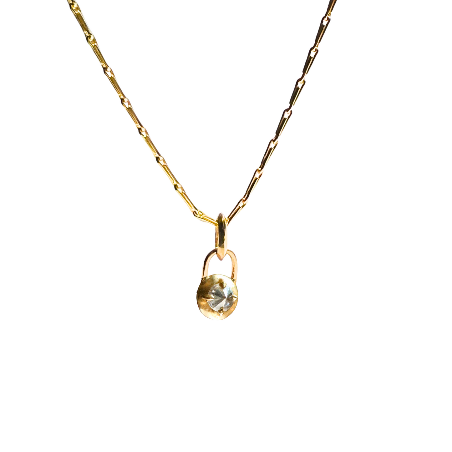 14k Gold Barley corn chain
