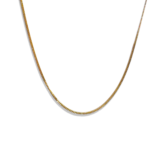 Gold Curb chain - 1mm width