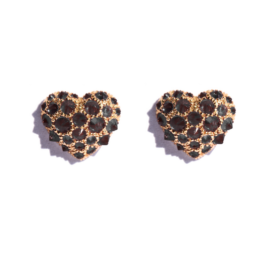 Tough Love Black Diamond Heart Earrings