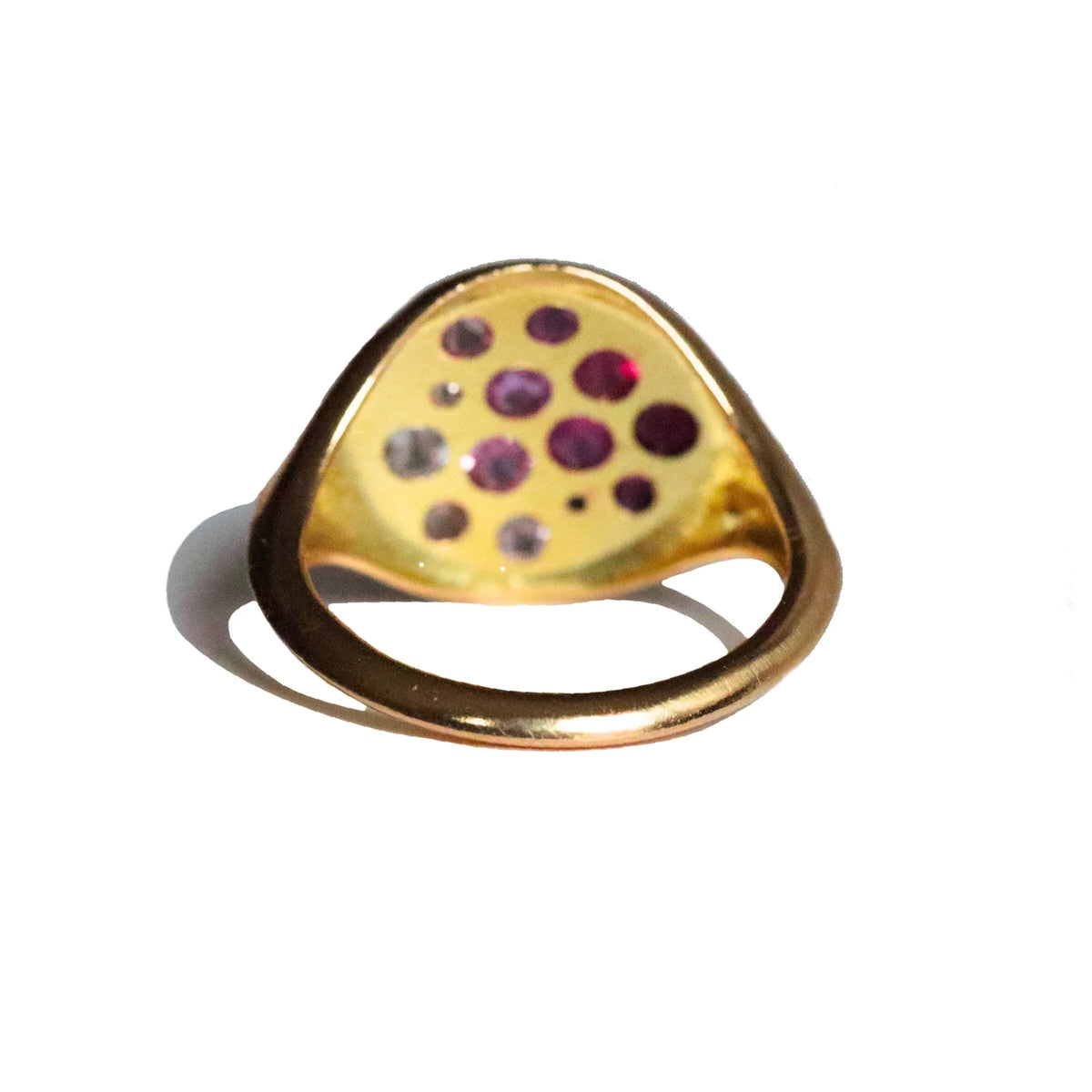 Barbed Sapphire & Ruby Signet Ring