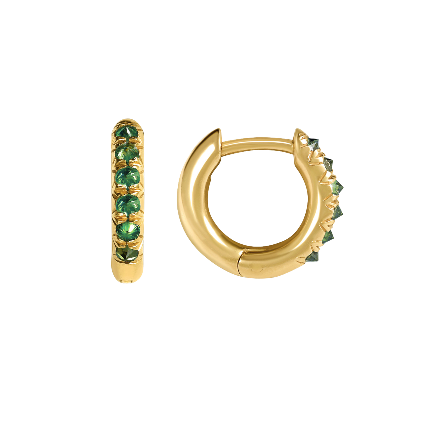 Barbed Green Diamond Mini Huggies
