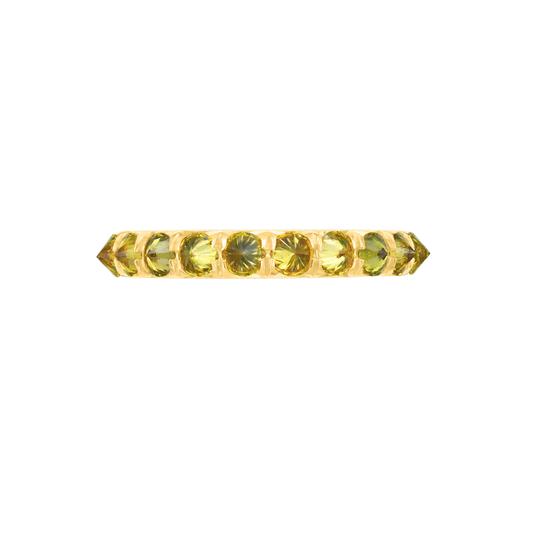 Barbed Yellow Diamond Half Eternity Ring