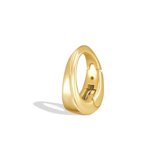 Small Gold Oval Clip Bail