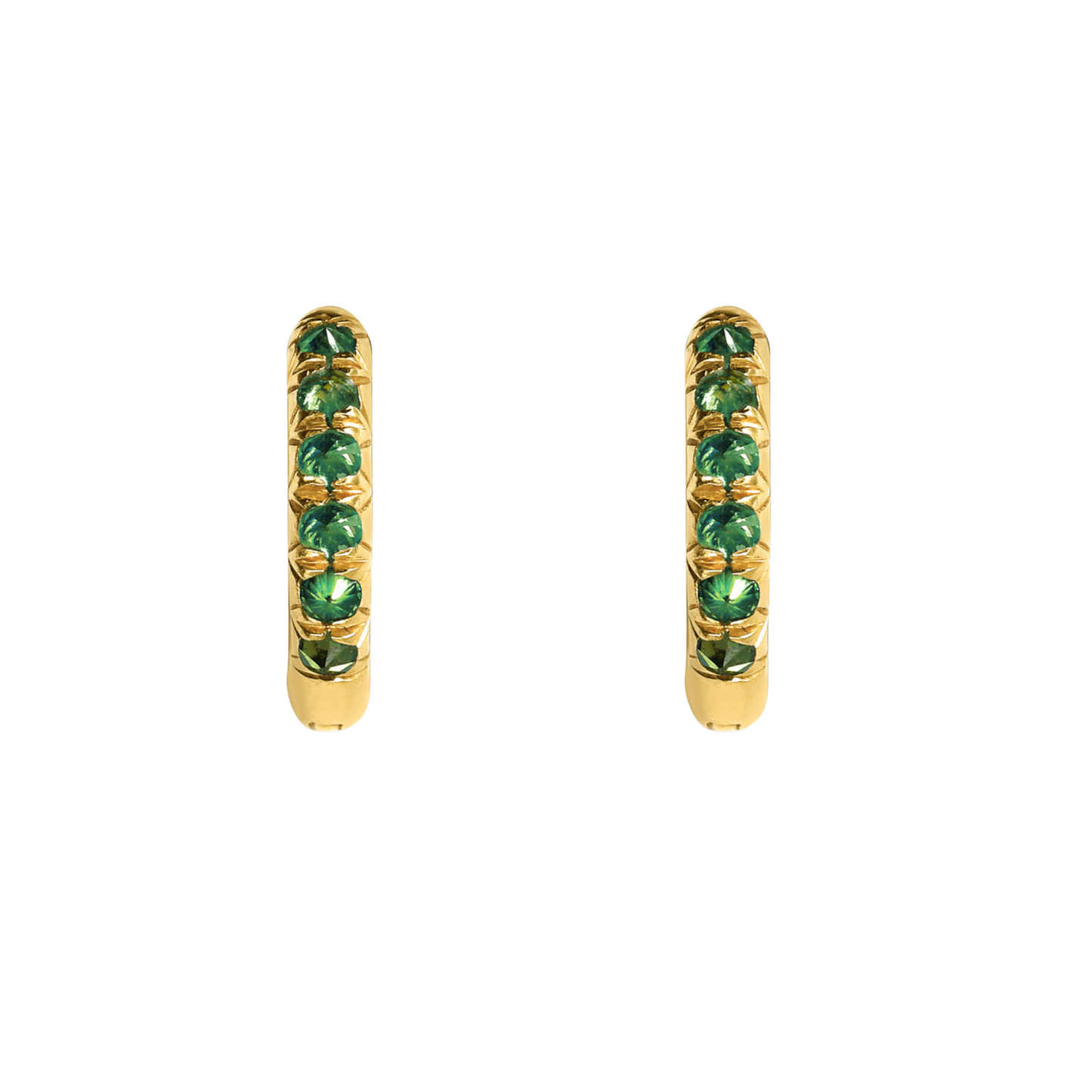 Barbed Green Diamond Mini Huggies
