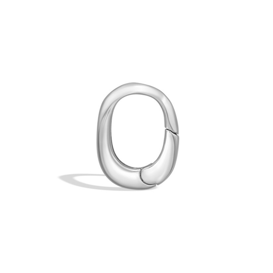 Small Platinum Oval Clip Bail