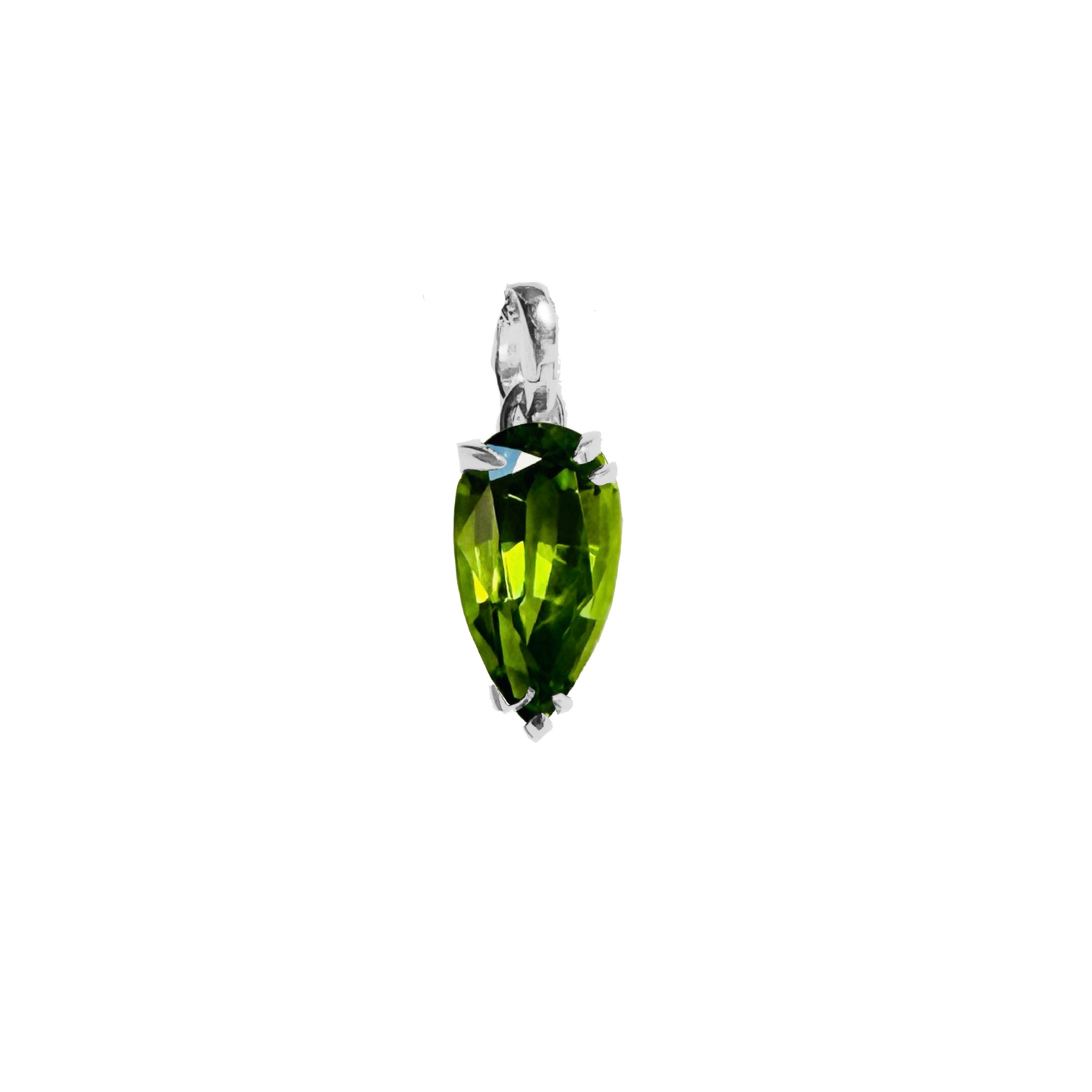 3.77ct Makhaira Pear Peridot Pendant