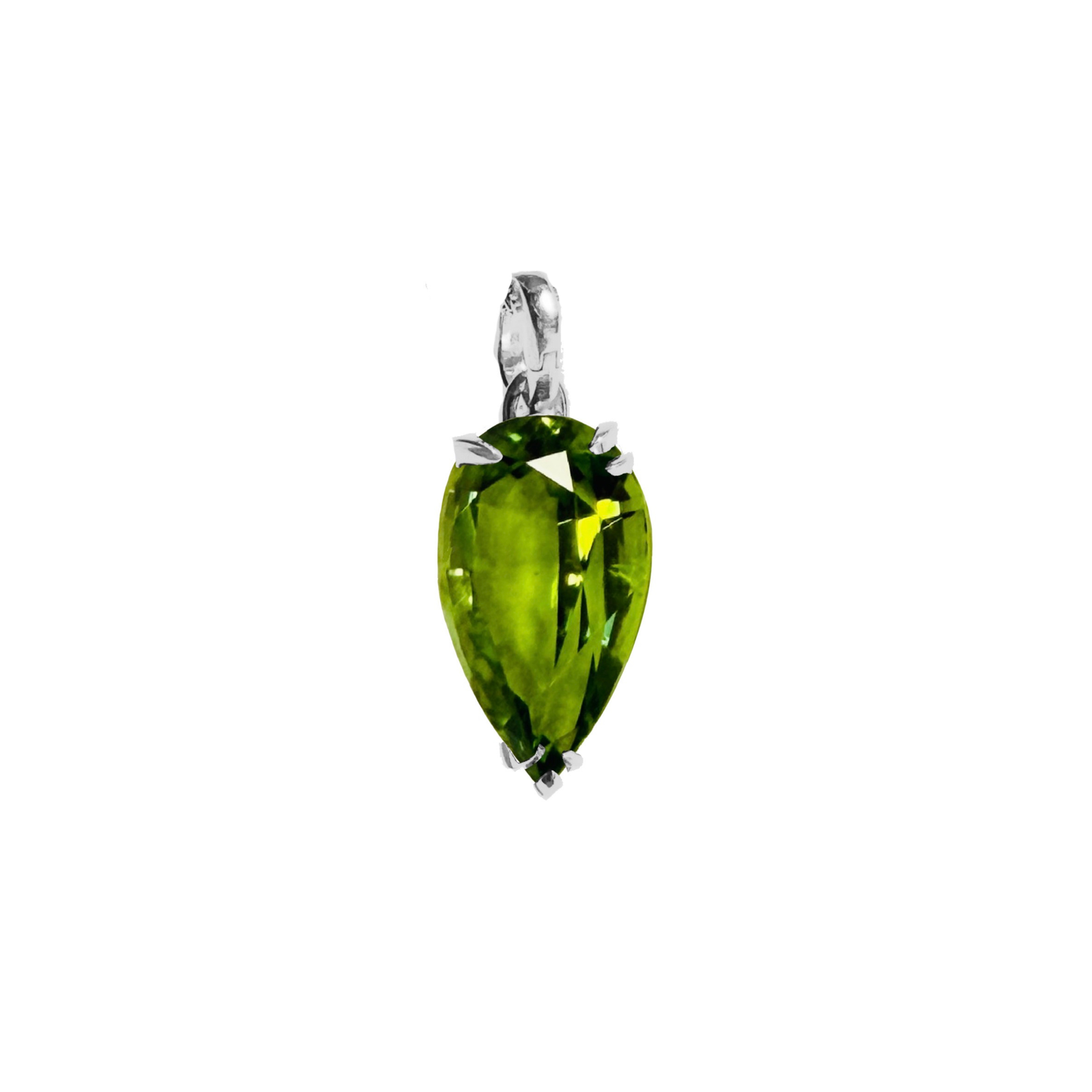 6.60ct Makhaira Pear Peridot Pendant