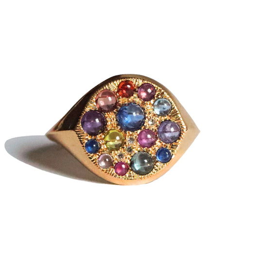 'Jelly bean' Sapphire Signet Ring