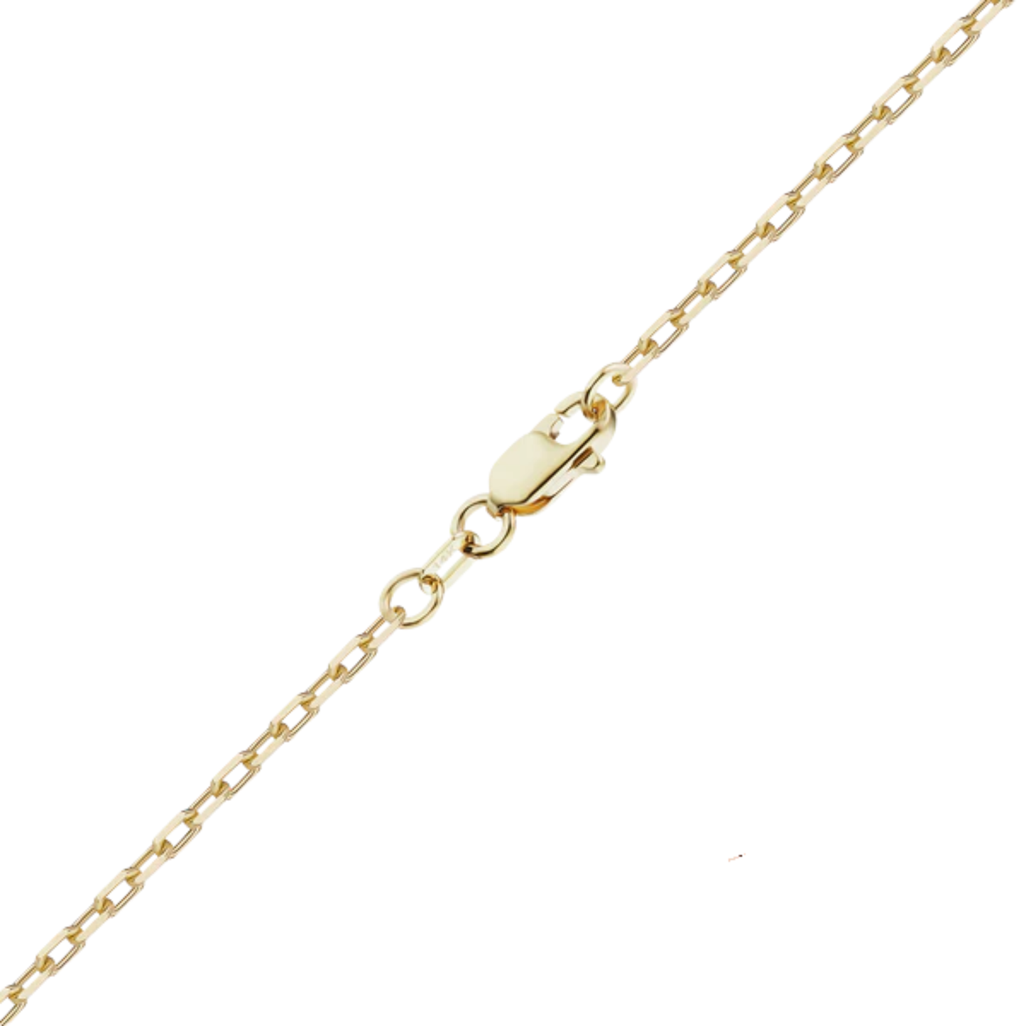 Open Diamond Cut Cable chain - 1.35mm width