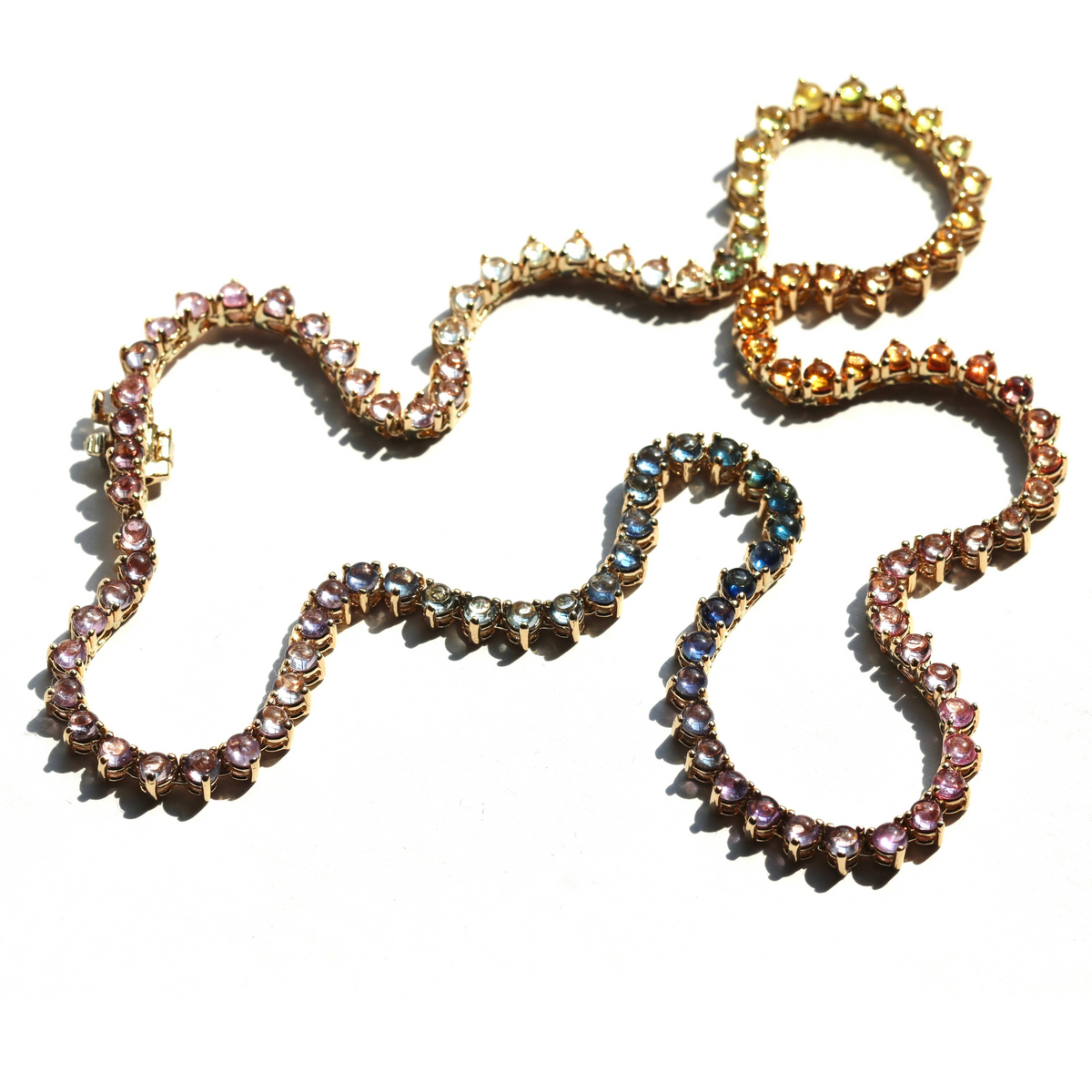 Ombré Sapphire Jelly Bean Jumble Rivière