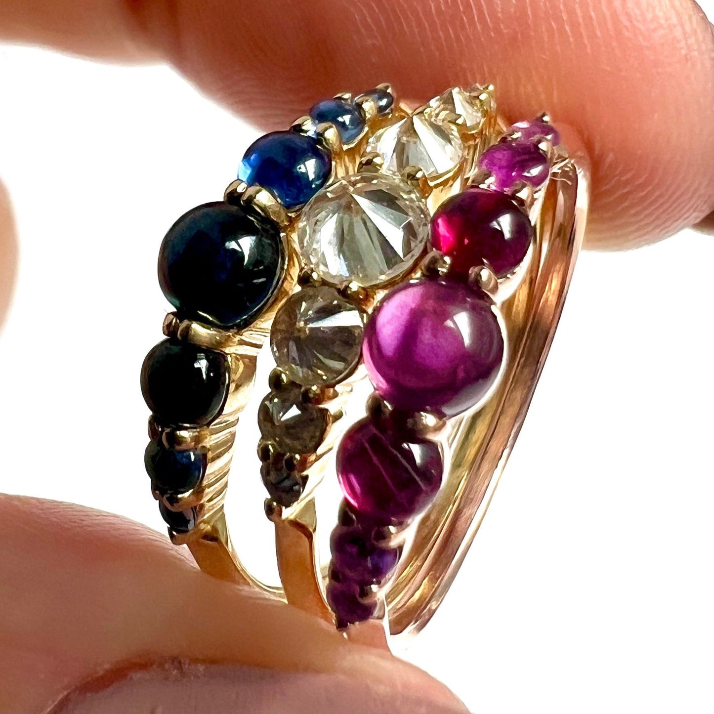 Lina Barbed Seven Stone Diamond Ring