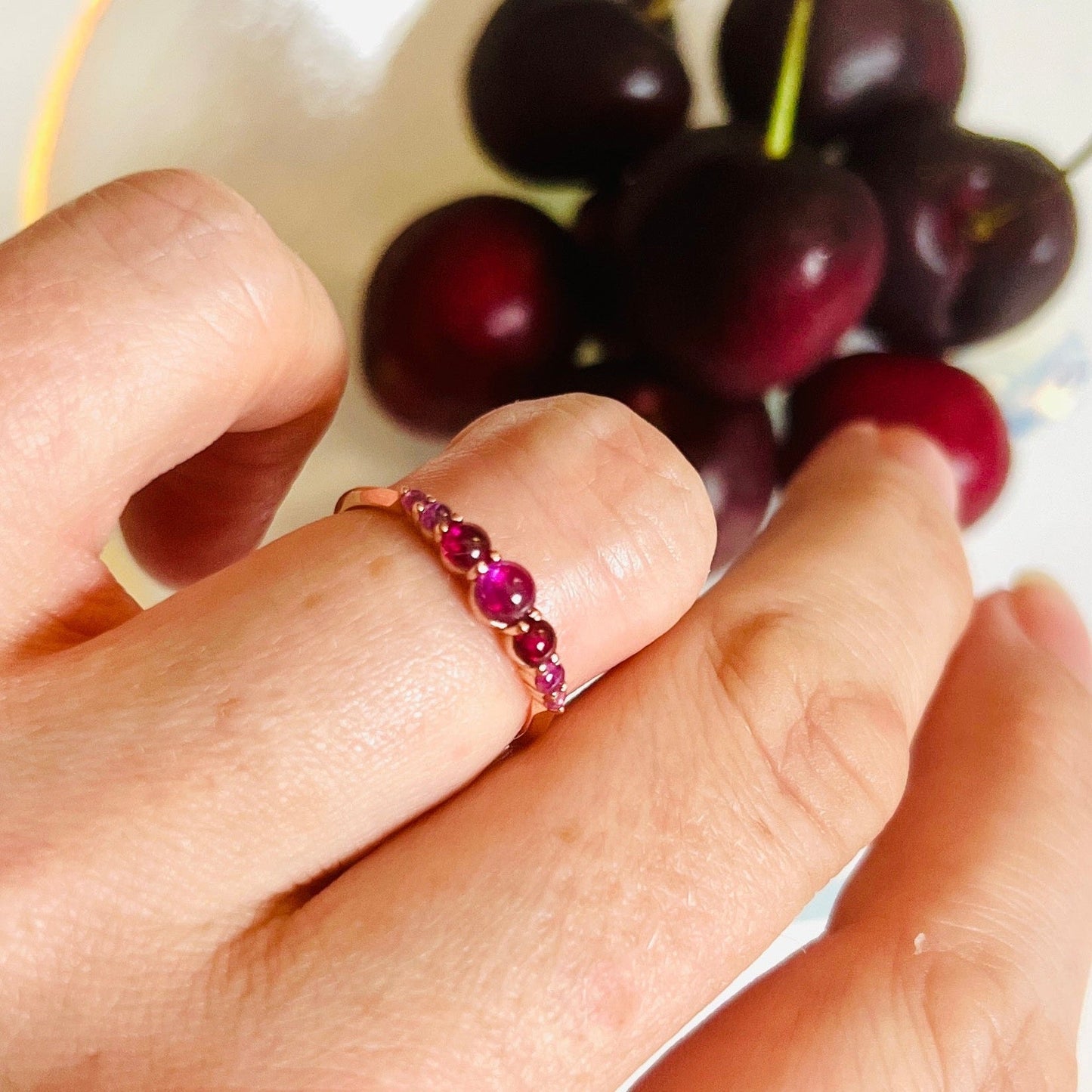 Pink "Jelly Bean" Sapphire Lina Ring - 14k Rose Gold