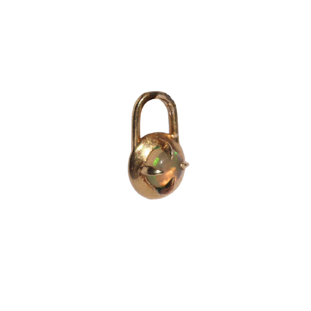Opal Jelly Bean Mini Compass Charm