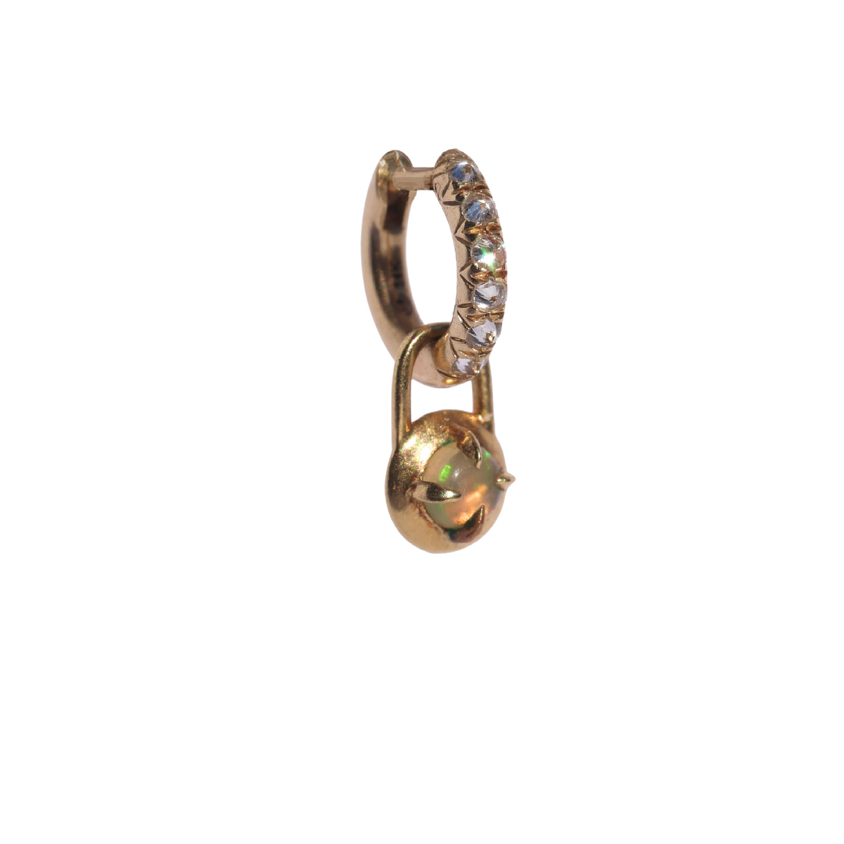 Opal Jelly Bean Mini Compass Charm