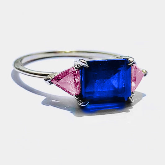 The 'Emma' Trilogy Ring in Multi Sapphire