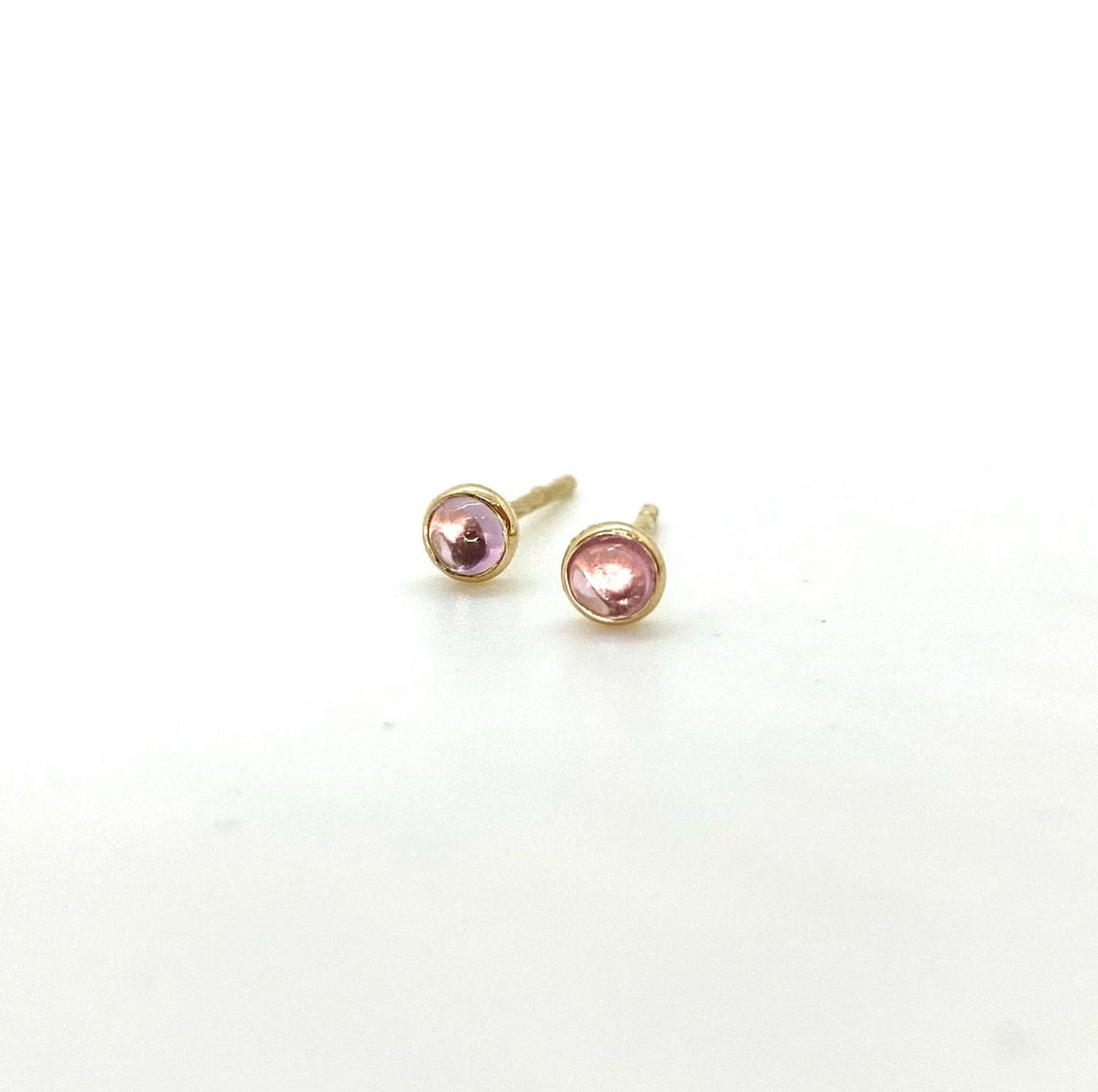 Sapphire 'Jelly Bean' Stud Earrings -14k Gold