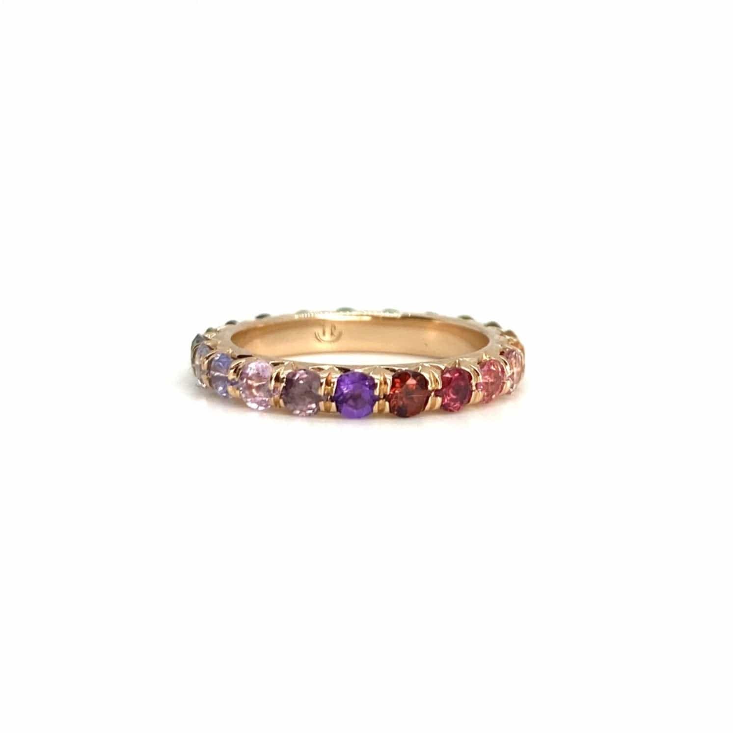 Garnet and deals sapphire eternity ring