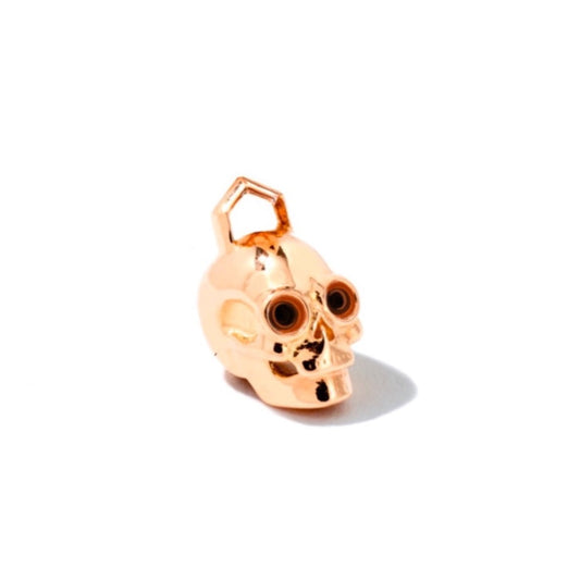 Solid Gold Small Skull Earring Charm