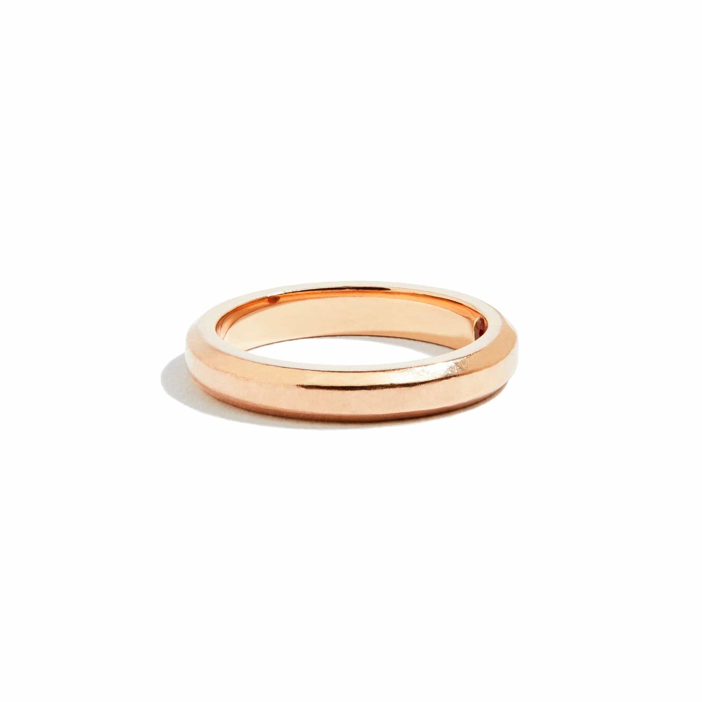 The 'Ira' Solid Gold Beveled Band