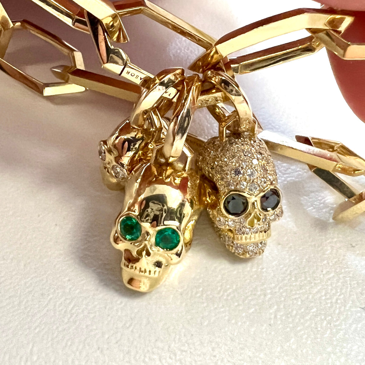 Diamond Pavé 'Til Death Skull Charm