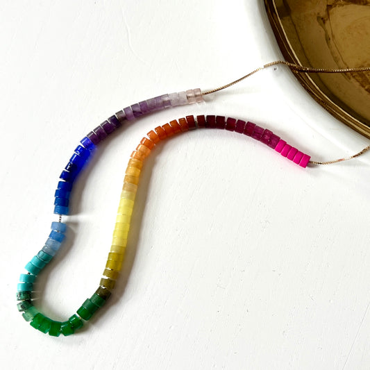 Rainbow Komboloi Chain Necklace