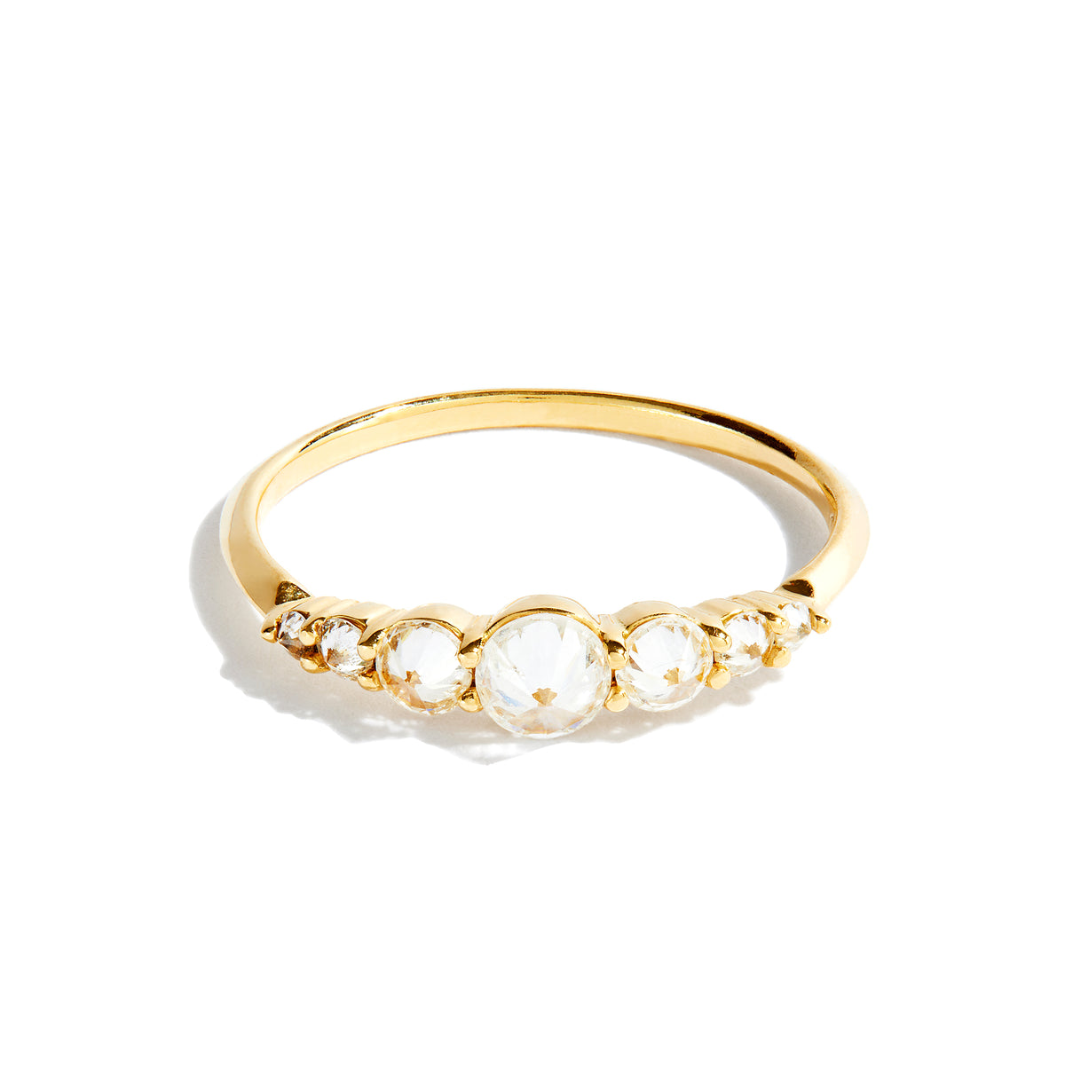 Lina Barbed Seven Stone Diamond Ring