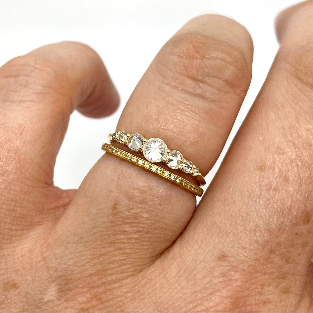 Lina Barbed Seven Stone Diamond Ring
