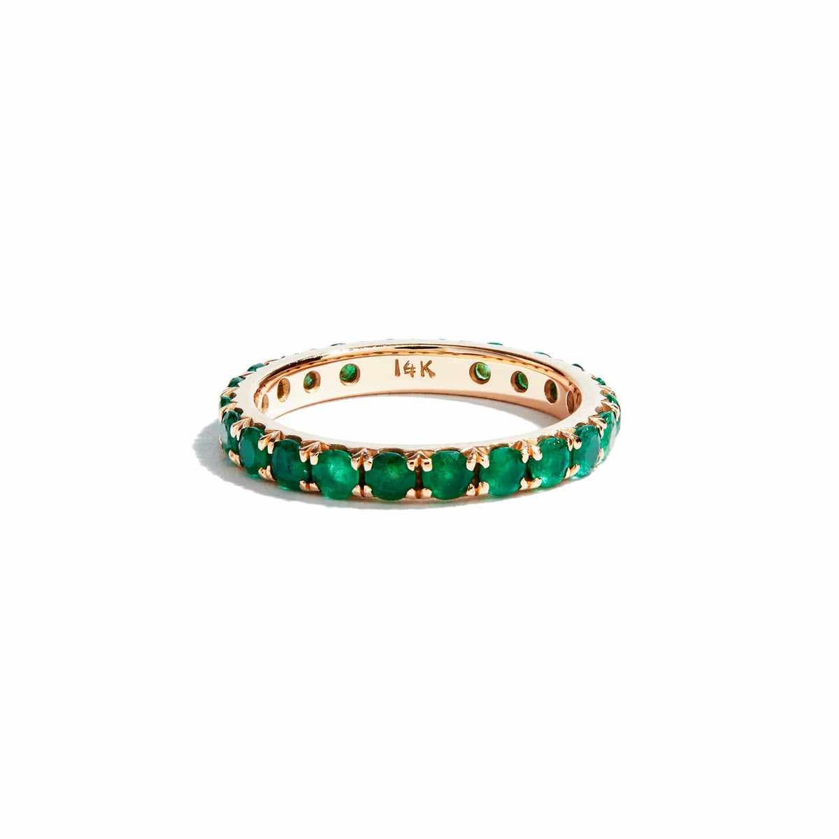 Chunky Emerald Eternity Band